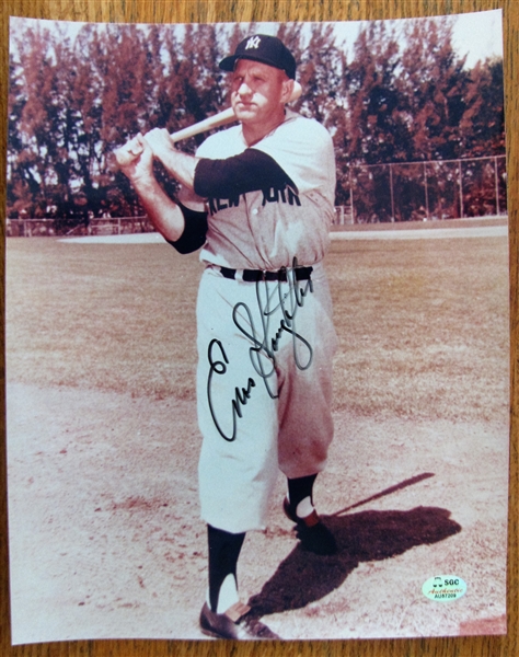 ENOS SLAUGHTER SIGNED COLOR PHOTO w/SGC COA