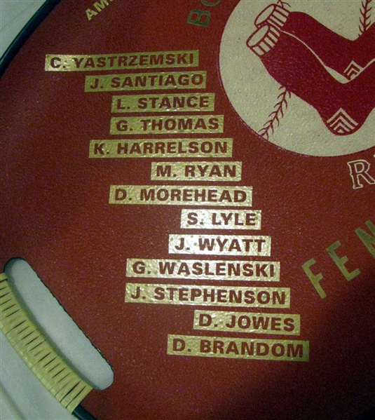 1967 BOSTON RED SOX A.L. CHAMPIONS SERVING TRAY w/PLAYER NAMES