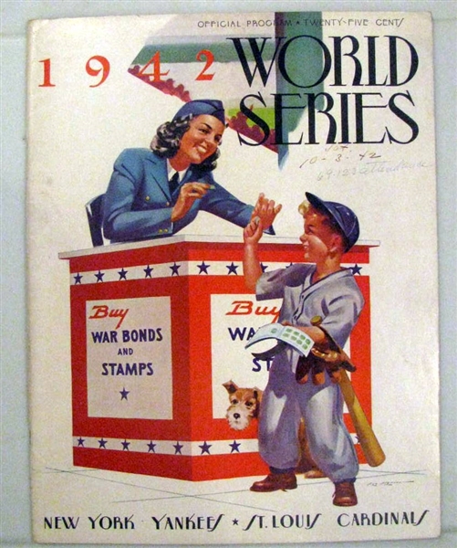1942 WORLD SERIES PROGRAM - YANKEES VS CARDINALS