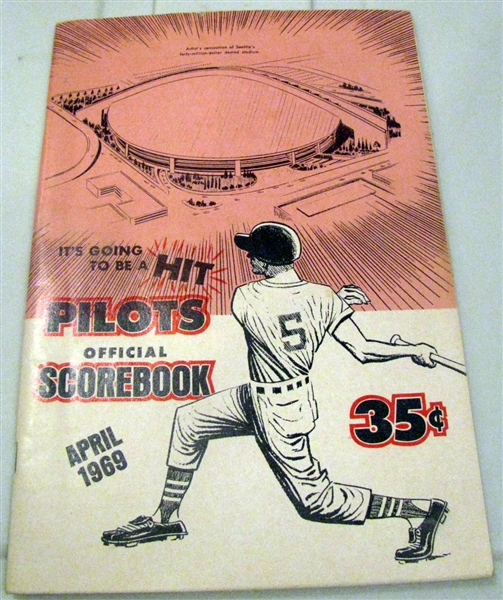 1969 SEATTLE PILOTS HOME OPENER GAME PROGRAM - ONLY YEAR OF FRANCHISE