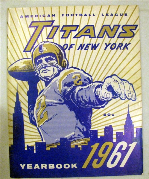 1961 NEW YORK TITANS YEARBOOK - RARE