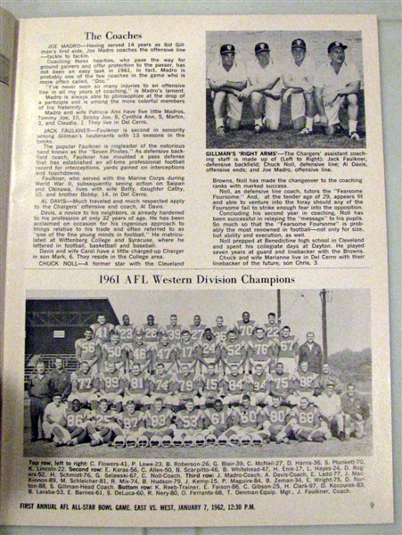 1961 AFL CHAMPIONSHIP PROGRAM - CHARGERS VS OILERS