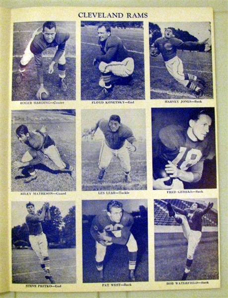 1945 NFL CHAMPIONSHIP PROGRAM - RAMS VS REDSKINS