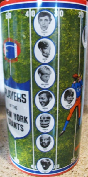 1971 NEW YORK GIANTS PLAYERS TRASH CAN