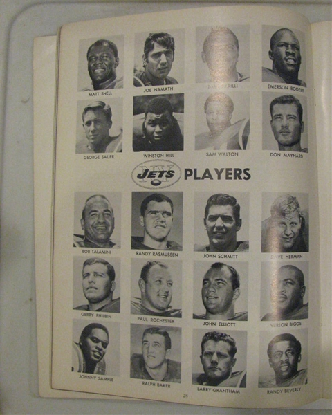 1968 AFL PLAYOFF PROGRAM - JETS VS RAIDERS