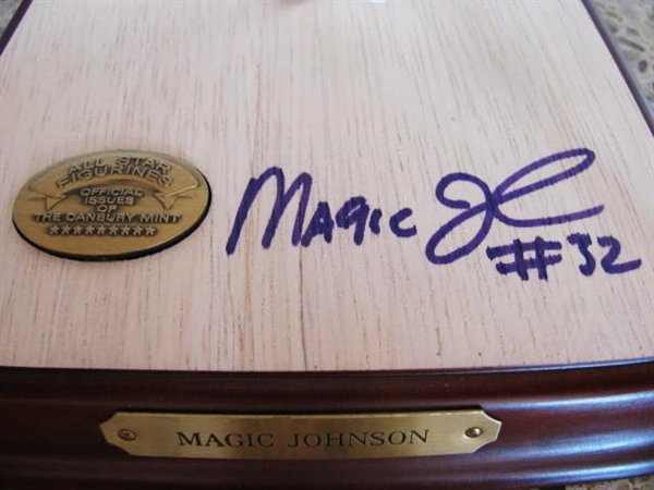 MAGIC JOHNSON # 32 SIGNED LA LAKERS DANBURY MINT STATUE w/SGC COA