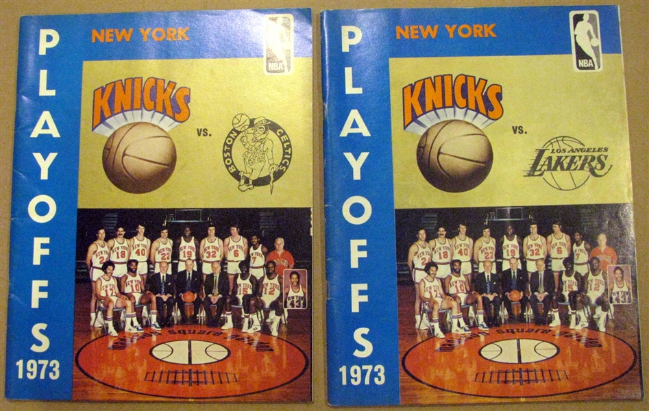 1973 NEW YORK KNICKS PLAYOFF PROGRAMS - EASTERN FINALS & NBA CHAMPIOSHIP