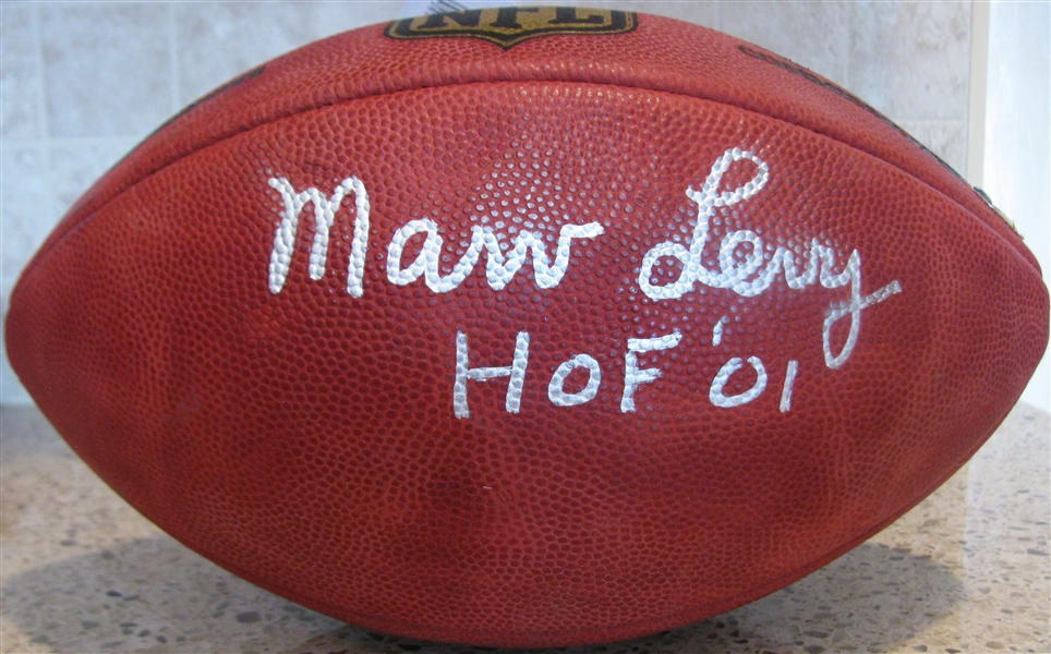 MARV LEVY HOF 01 SIGNED FOOTBALL w/TRISTAR  