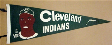 40s CLEVELAND INDIANS "IM FOR LARRY DOBY" PENNANT