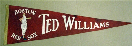 50s TED WILLIAMS 3/4 SIZE PENNANT