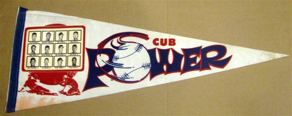 60's CHICAGO CUBS CUB POWER PHOTO PENNANT