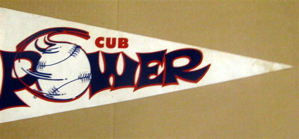 60's CHICAGO CUBS CUB POWER PHOTO PENNANT