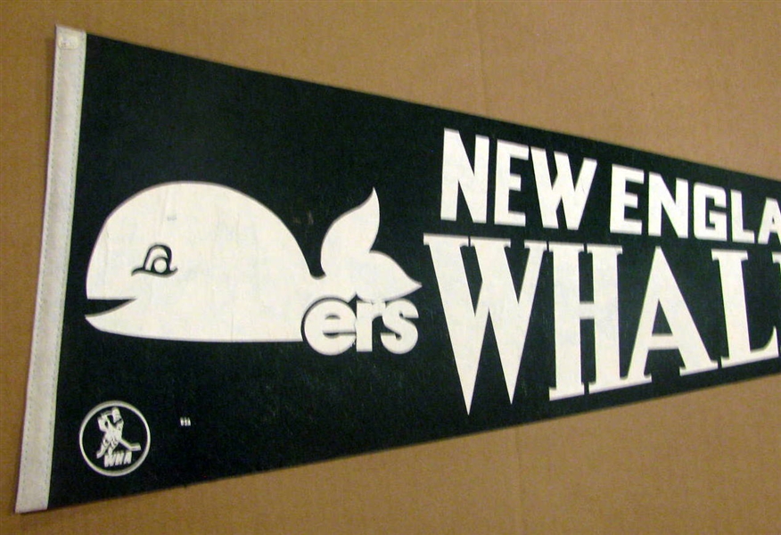 VINTAGE WHA NEW ENGLAND WHALERS PENNANT