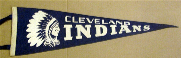 40's CLEVELAND INDIANS 3/4 SIZE PENNANT
