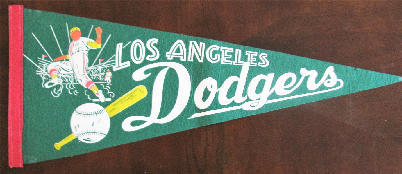 50's LOS ANGELES DODGERS BASEBALL PENNANT