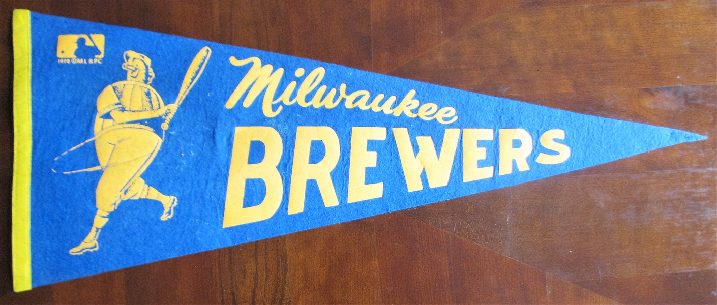 70's MILWAUKEE BREWERS FULL SIZE PENNANT