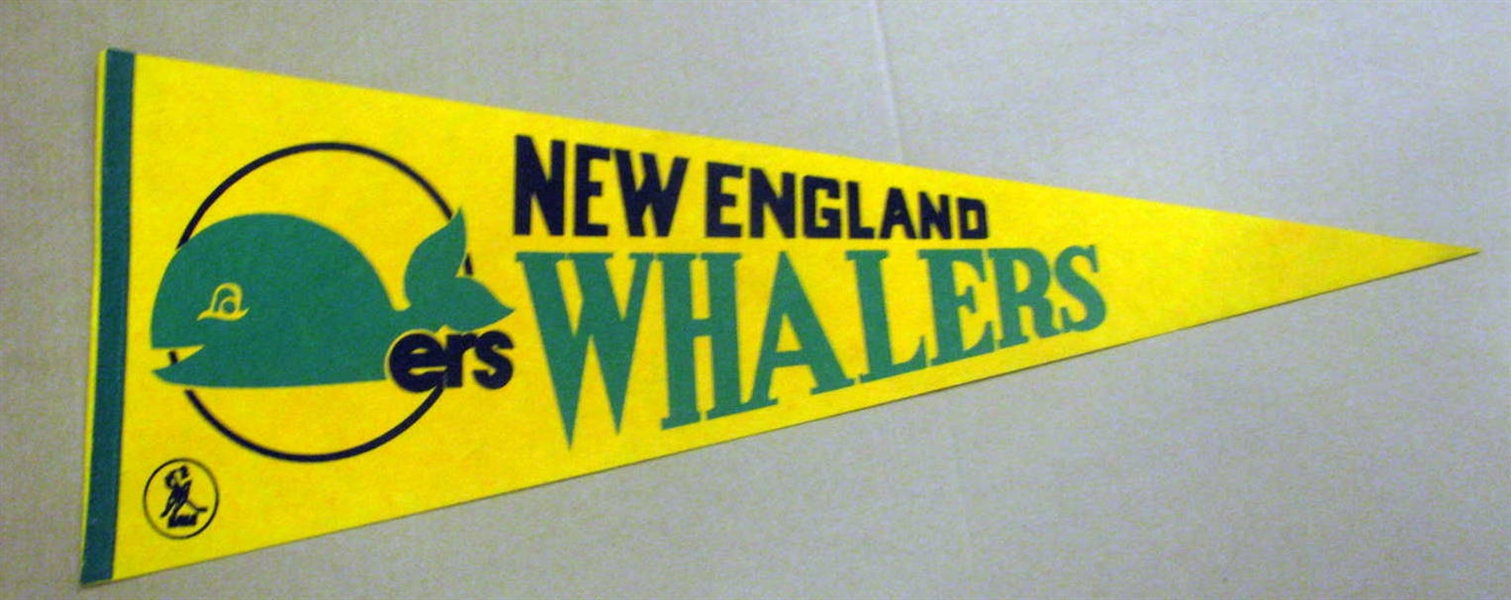 VINTAGE WHA NEW ENGLAND WHALERS PENNANT