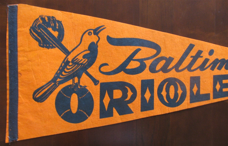 60's BALTIMORE ORIOLES BASEBALL PENNANT