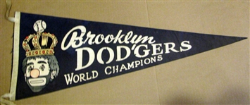 1955 BROOKLYN DODGERS "WORLD CHAMPIONS" PENNANT