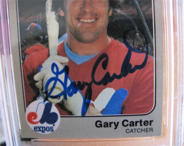 GARY CARTER SIGNED BASEBALL CARD - PSA SLABBED & AUTHENTICATED