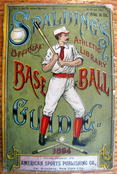 1894 SPALDINGS OFFICIAL BASEBALL GUIDE