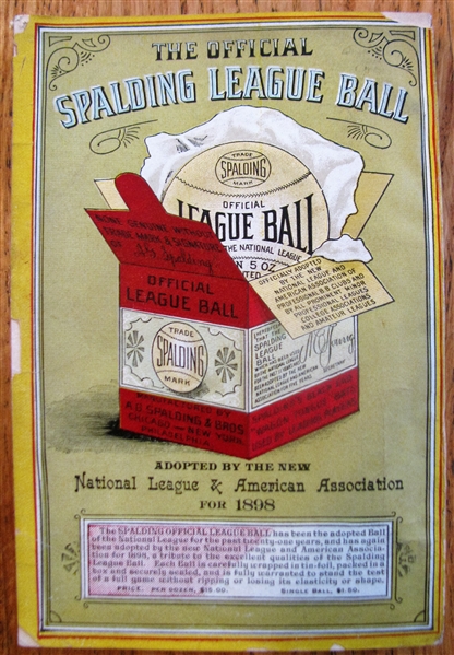 1898 SPALDINGS OFFICIAL BASEBALL GUIDE