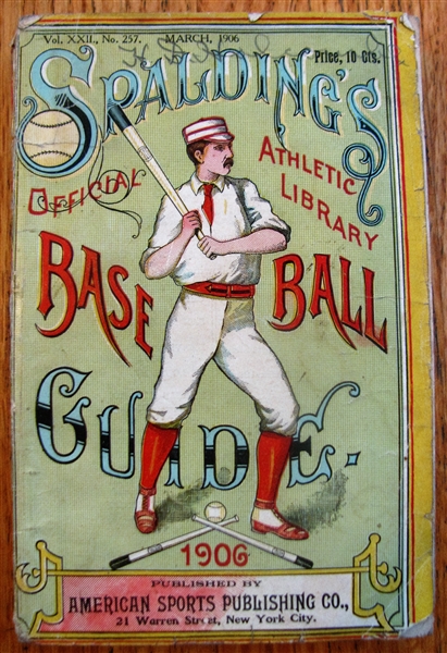 1906 SPALDINGS OFFICIAL BASEBALL GUIDE