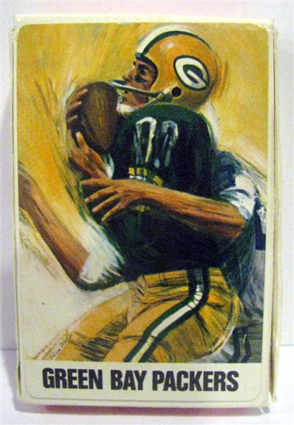 60's GREEN BAY PACKERS PLAYING CARDS - COMPLETE w/BOX