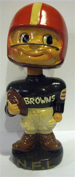 60's CLEVELAND BROWNS TYPE 1 TOES-UP BOBBING HEAD