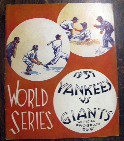 1937 WORLD SERIES PROGRAM - YANKEES VS GIANTS
