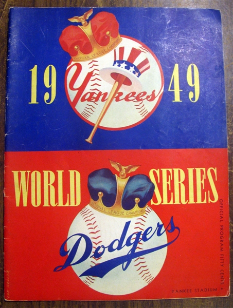 1949 WORLD SERIES PROGRAM - N..Y. YANKEES VS BROOKLYN DODGERS