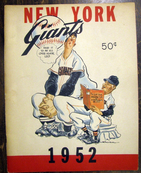 1952 NEW YORK GIANTS YEAR BOOK