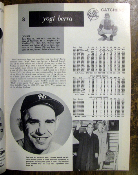 1960 NEW YORK YANKEES YEAR BOOK - REVISED EDITION
