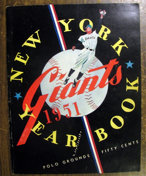 1951 NEW YORK GIANTS YEAR BOOK