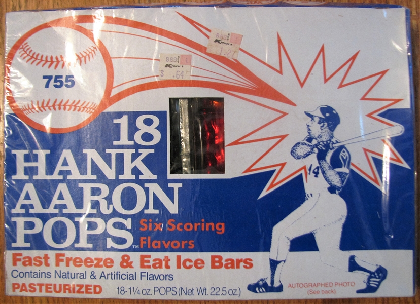 HANK AARON 1974 RECORD BREAKING #755 ICE BAR Pops - STILL SEALED