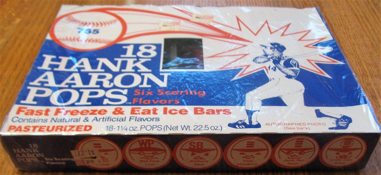 HANK AARON 1974 RECORD BREAKING #755 ICE BAR Pops - STILL SEALED