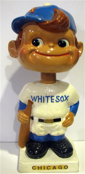 60's CHICAGO WHITE SOX WHITE BASE BOBBING HEAD