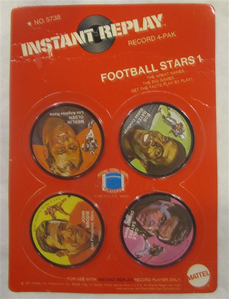 1971 INSTANT REPLAY RECORD PAKS - 3 DIFFERENT - NFL & NBA
