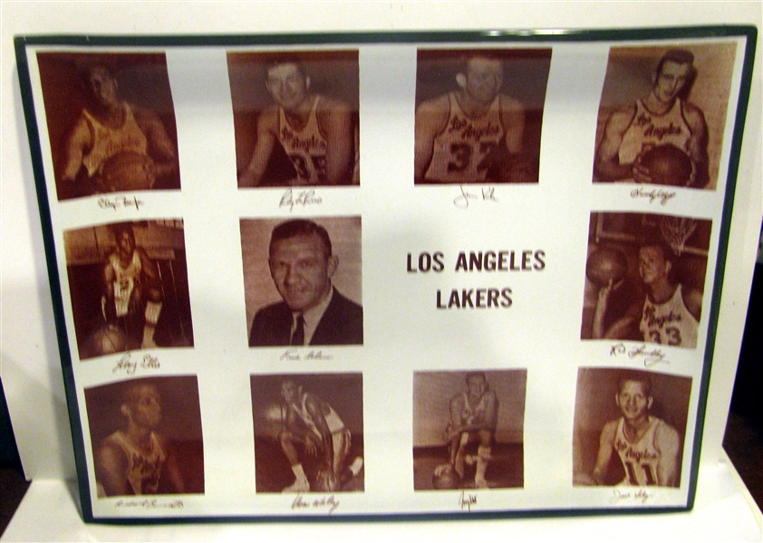 1962 LOS ANGELES LAKERS GLASS TRAY