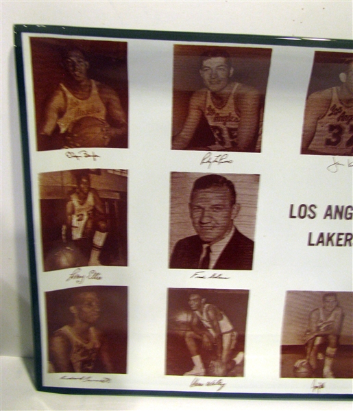 1962 LOS ANGELES LAKERS GLASS TRAY