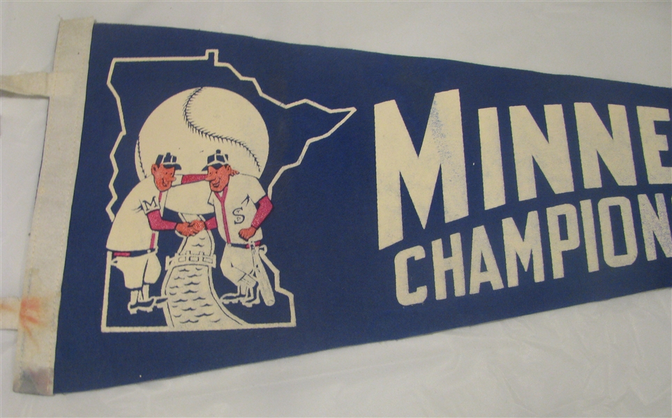 1965 MINNESOTA TWINS A.L. CHAMPIONS  PENNANT -HTF