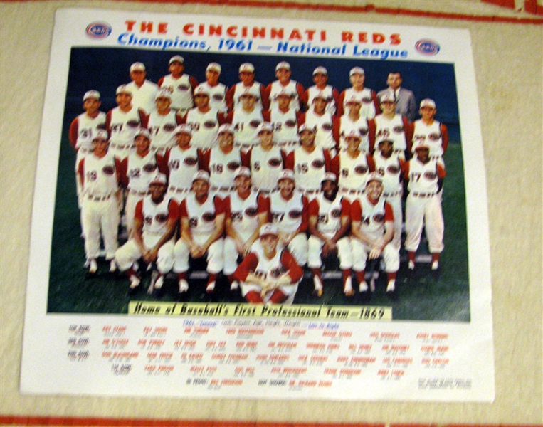 1961 CINCINNATI REDS NATIONAL LEAGUE CHAMPIONS OVER-SIZED PENNANT