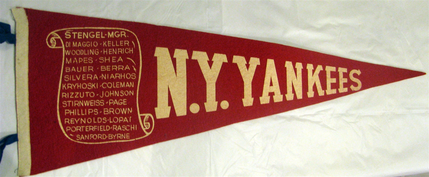 1949 NEW YORK YANKEES SCOLL PENNANT