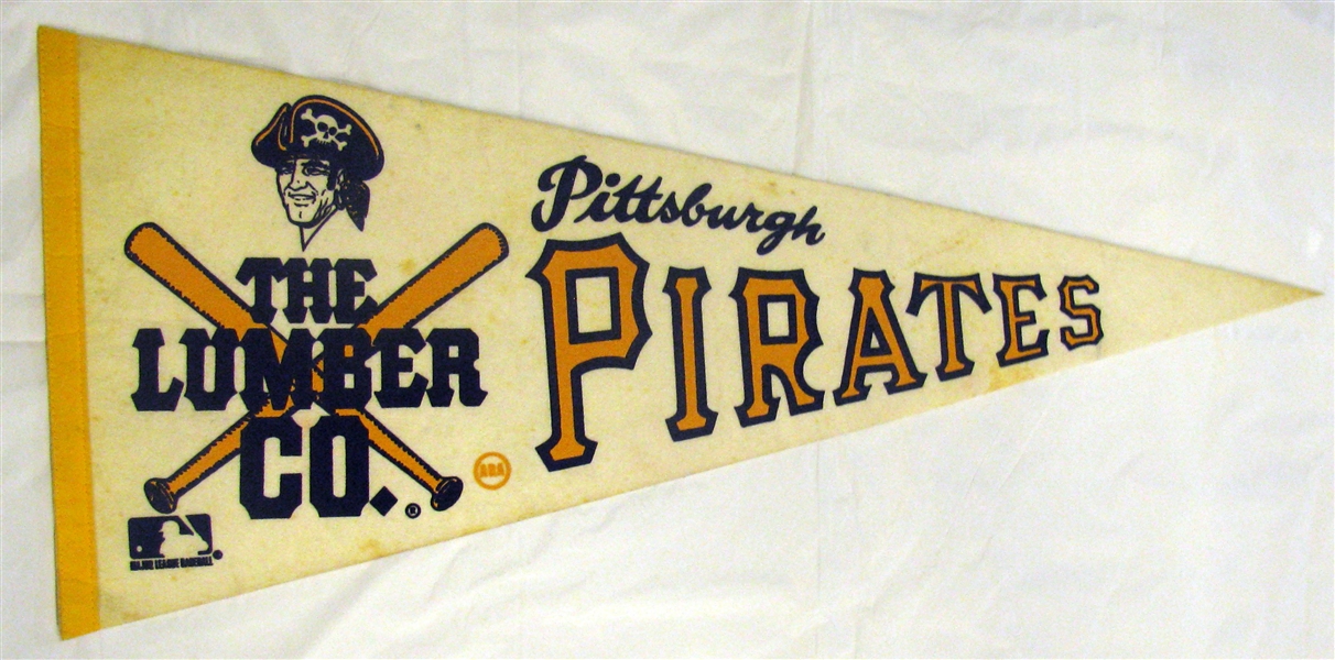 VINTAGE PITTSBURGH PIRATES THE LUMBER COM. PENNANT
