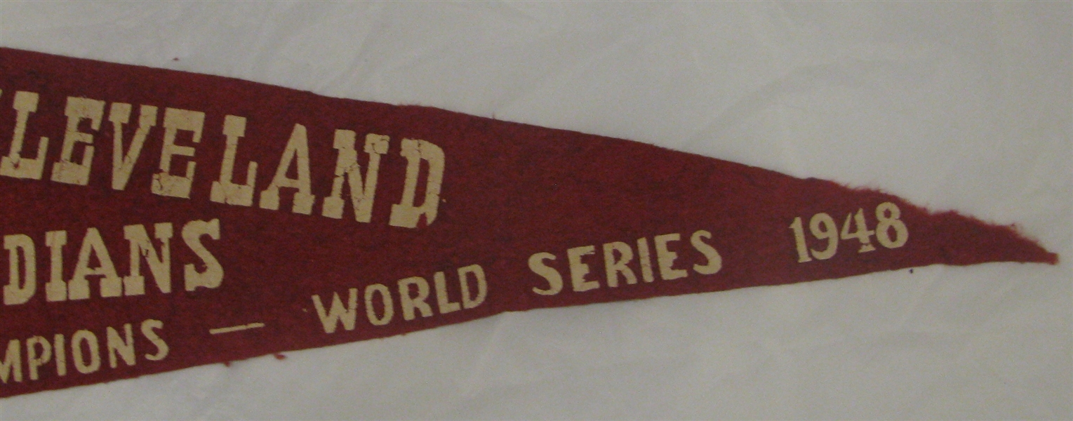 1948 CLEVELAND INDIANS WORLD SERIES PENNANT