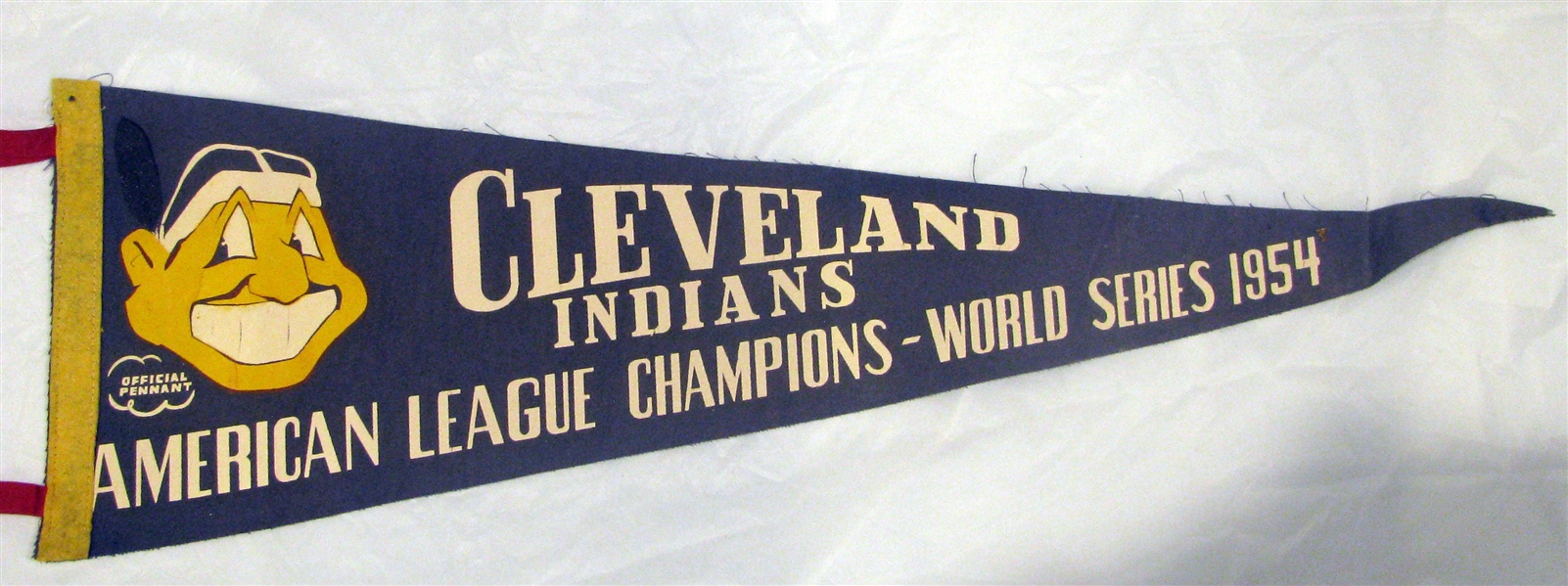 1954 CLEVELAND INDIANS WORLD SERIES' PENNANT