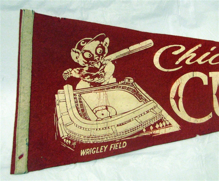 50's CHICAGO CUBS PENNANT - WRIGLEY FIELD