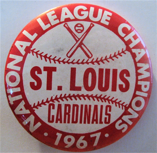 1967 ST LOUIS CARDINALS NATIONAL LEAGUE CHAMPIONS 3 1/2 PIN