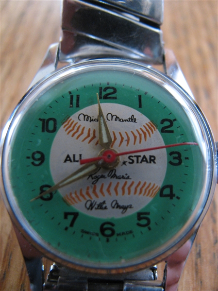 1960's MANTLE - MARIS & MAYS ALL-STAR WATCH