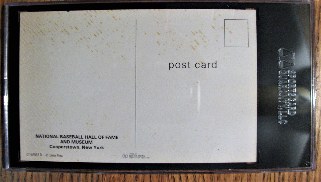 STANLEY COVELESKI SIGNED HOF POST CARD  - SGC SLABBED & AUTHENTICATED